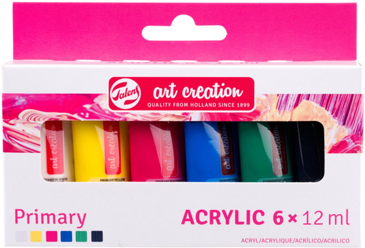 Talens art création ensemble de peinture acrylique primaire, 6x12ml