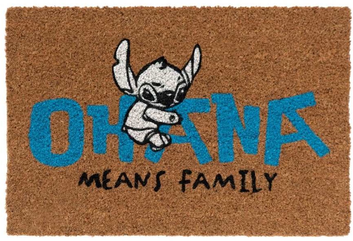 Disney - Lilo Stitch - paillasson - tapis de bienvenue - ohana signifie famille