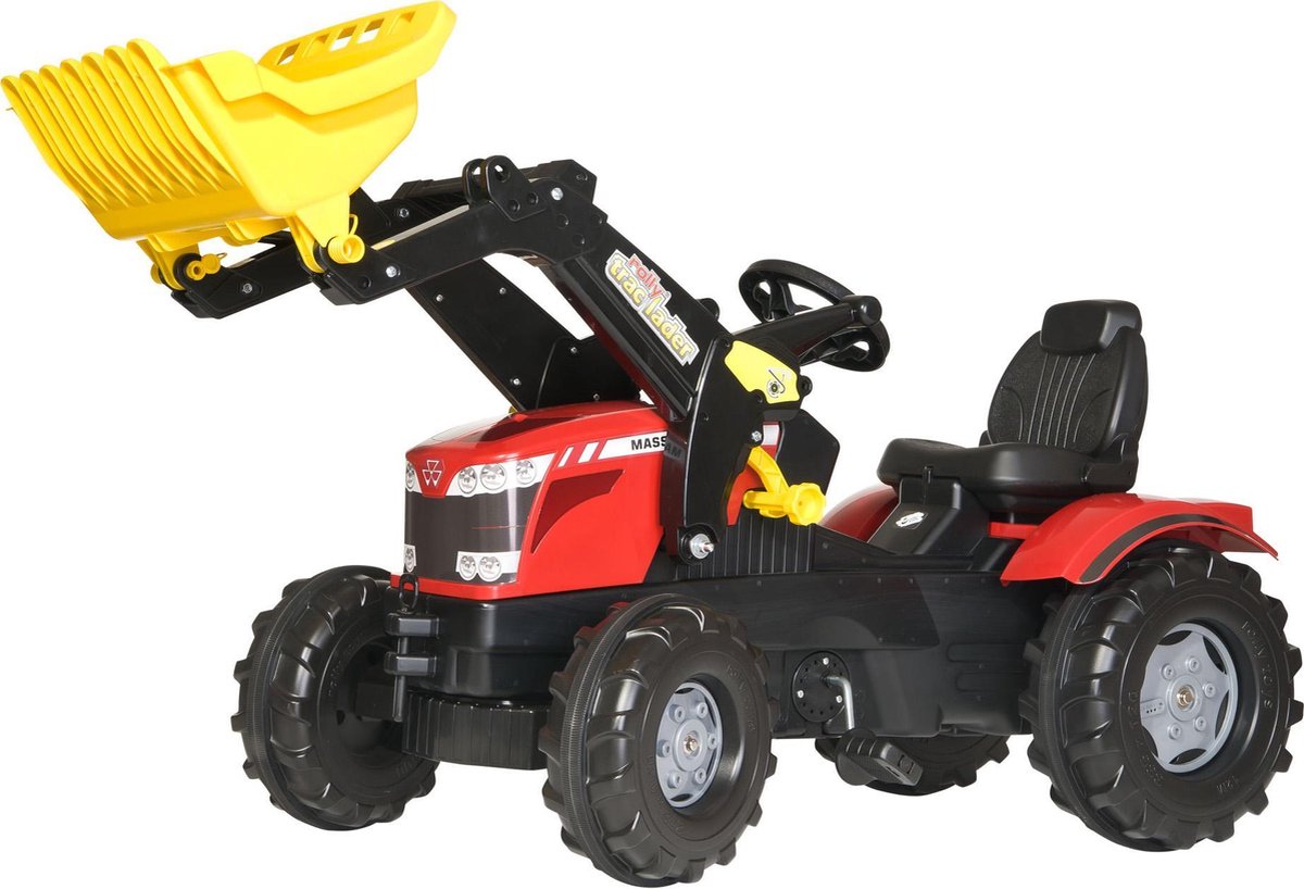 Rolly Toys Farmtrac Massey Ferguson Tracteur à pédales - avec chargeur frontal - à partir de 3 ans