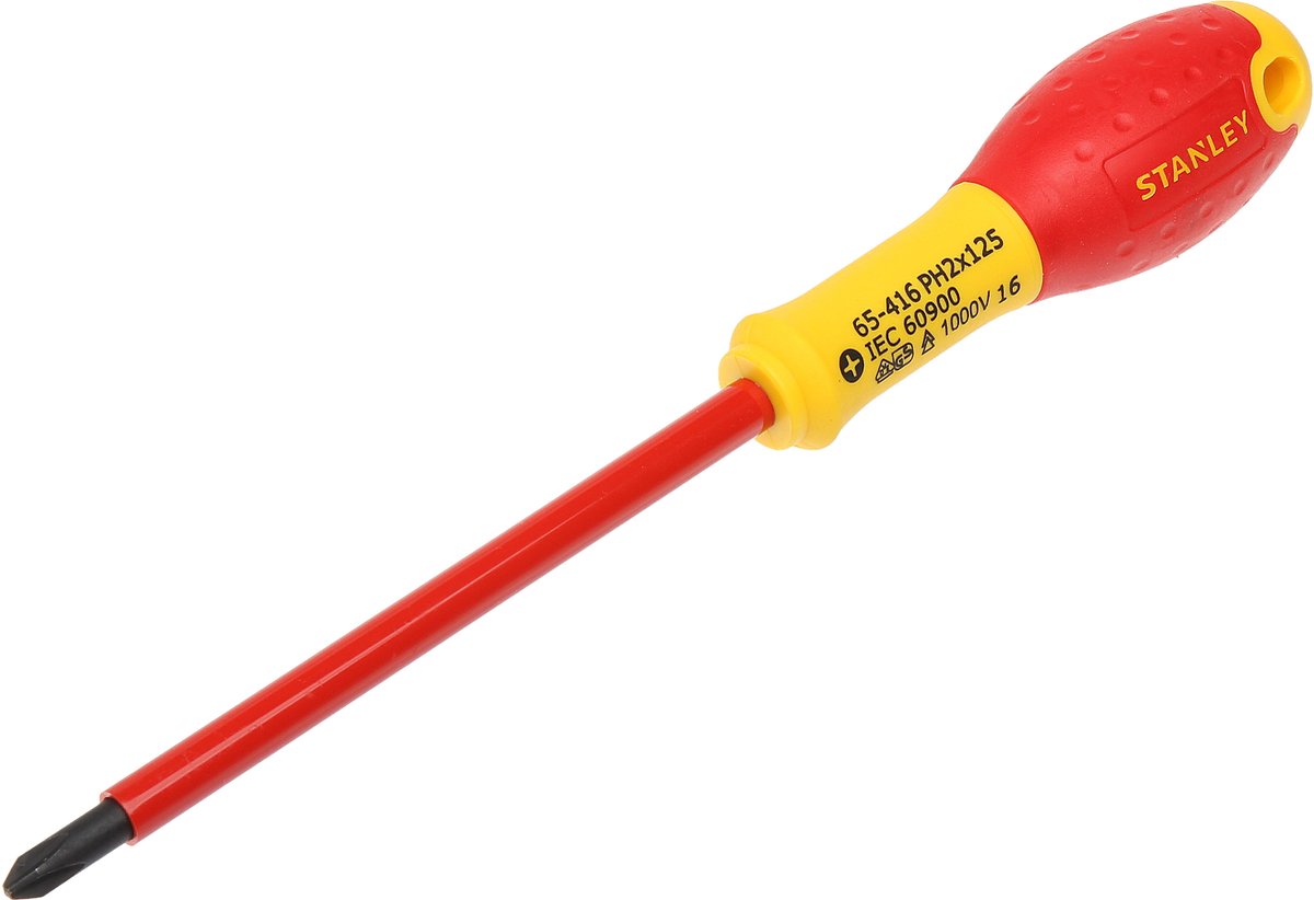 Stanley outils à main tournevis fatmax phillips vde ph2 x 125mm - 0-65-416