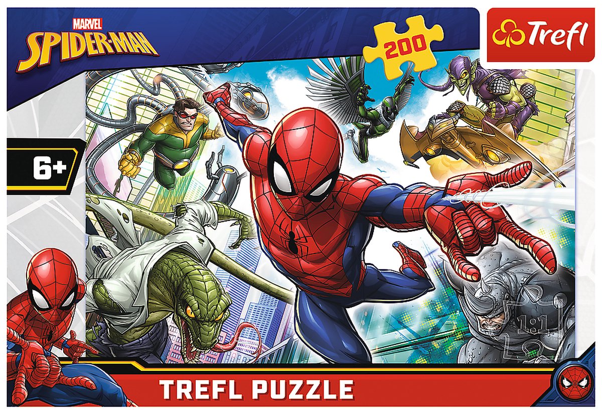 Puzzle Trefl Spider-Man - 200 pièces - Puzzle Marvel pour enfants.
