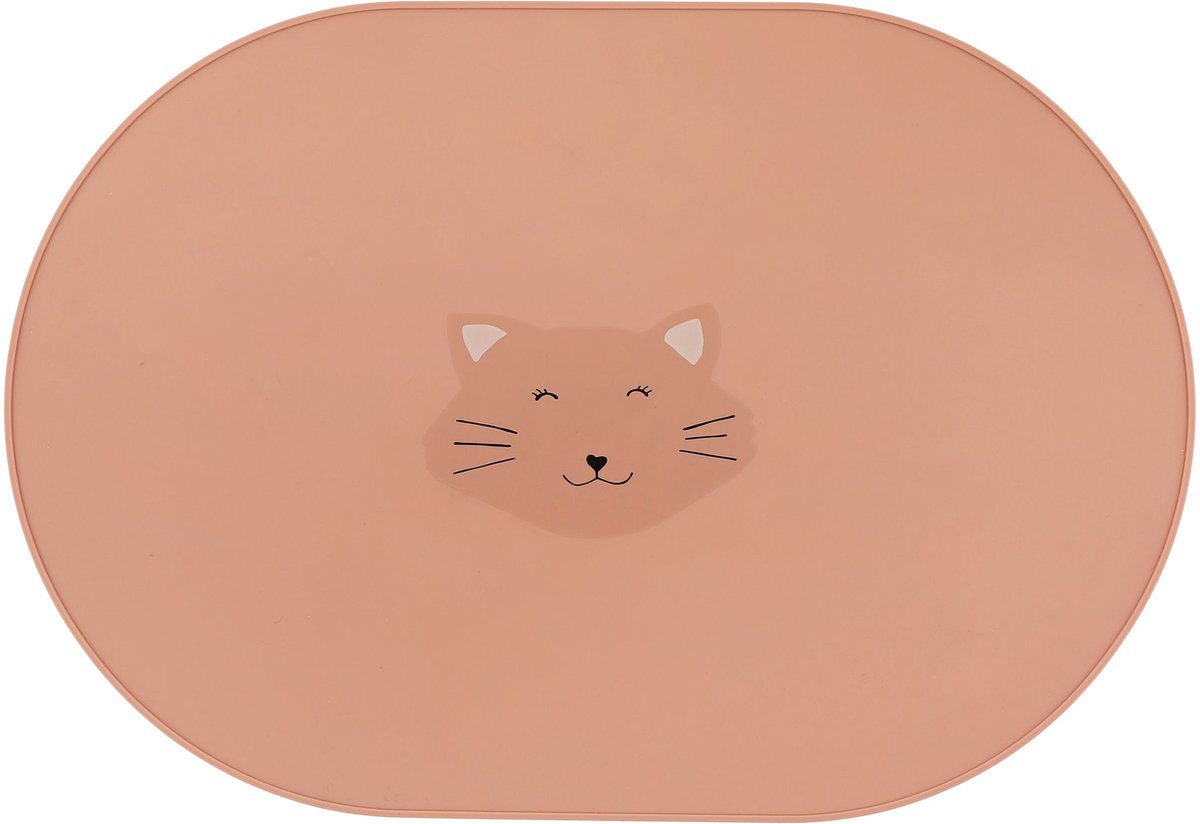 Set de table Trixie enfants - Mme. chat - en silicone - convient également comme tapis de bricolage ou tapis à dessin - en silicone - passe au lave-vaisselle
