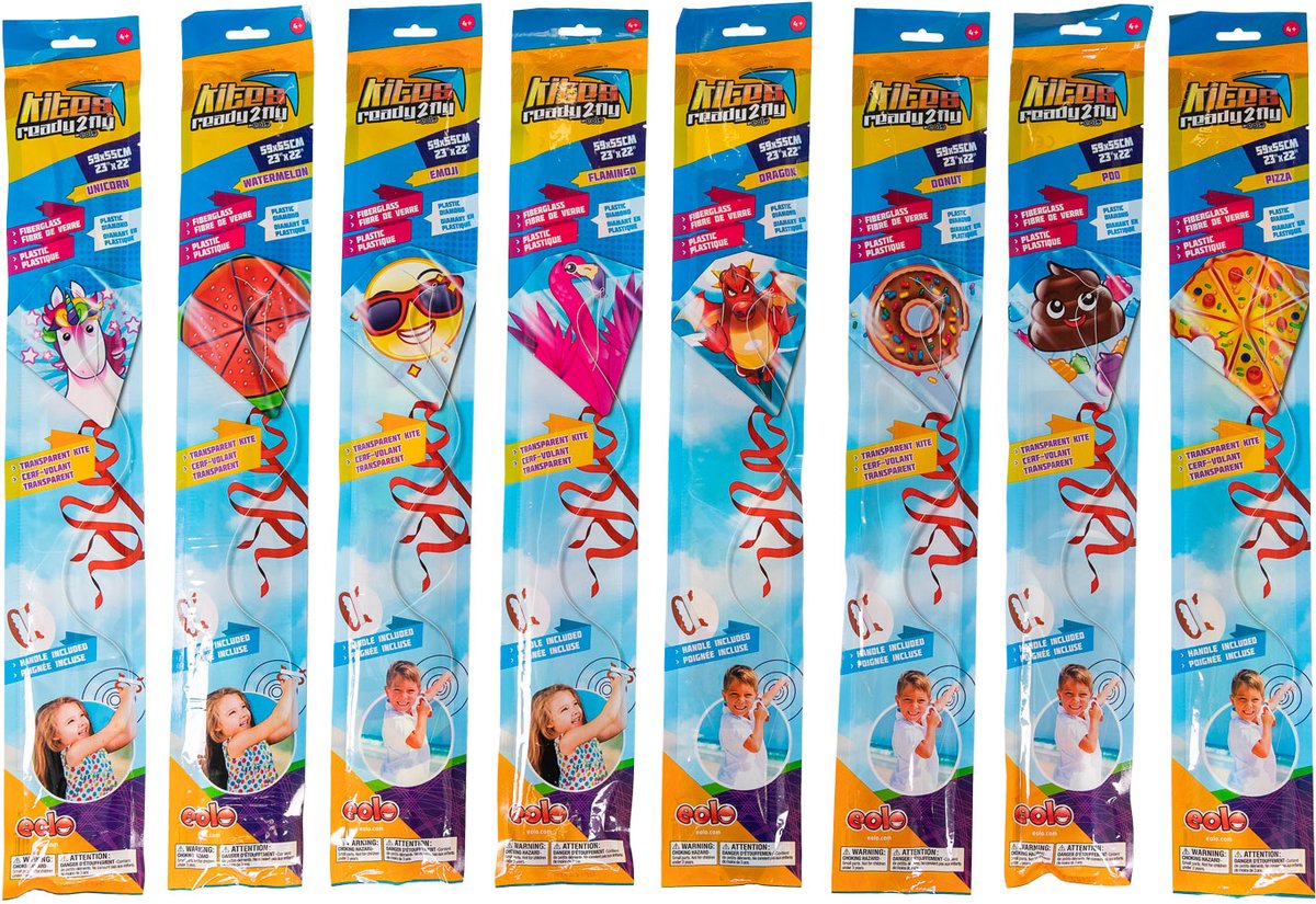 Vitrine de cerfs-volants à thème Kites Ready 2 Fly, 24 pcs.