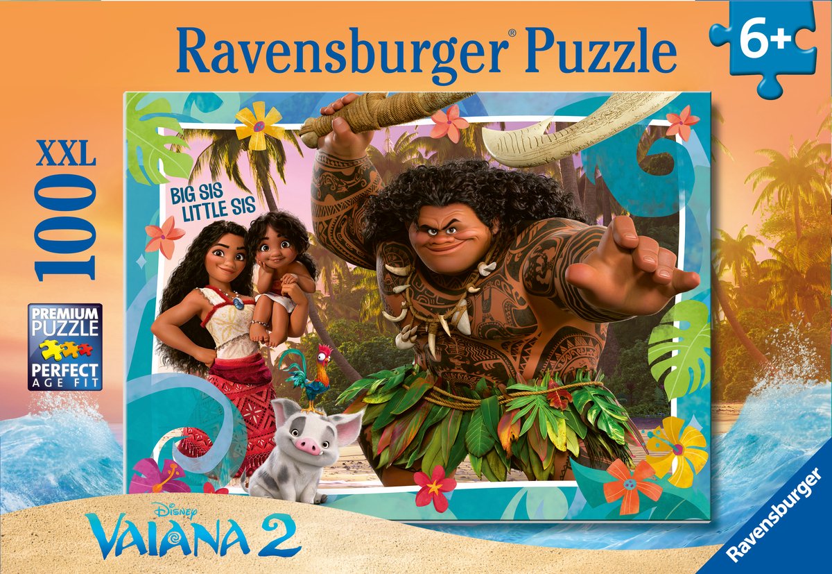 Ravensburger puzzle Vaiana 2 départ pour de nouveaux mondes - puzzle - 100 pièces XXL