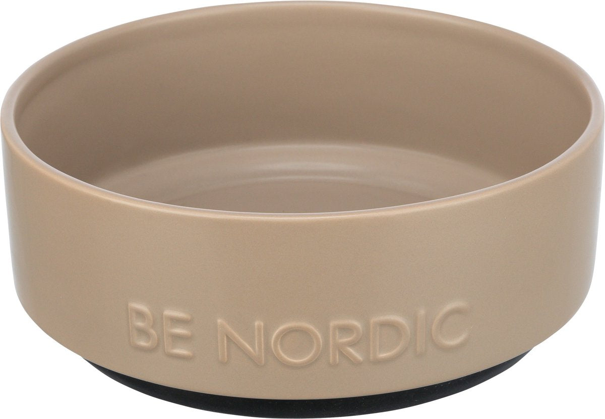 Trixie be Nordic gamelle pour chien céramique caoutchouc taupe