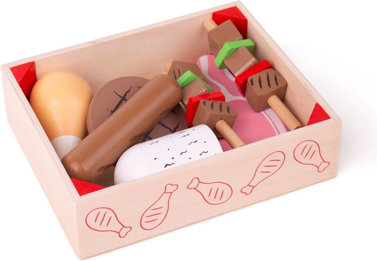 Nourriture pour jouets Bigjigs - produits carnés - en boîte