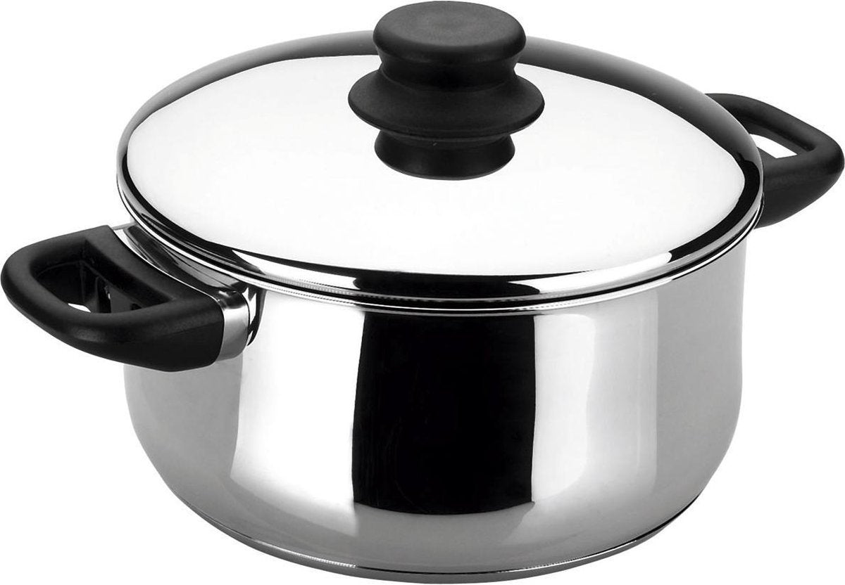 Marmite Lacor garinox avec couvercle - ø 22cm - 4l