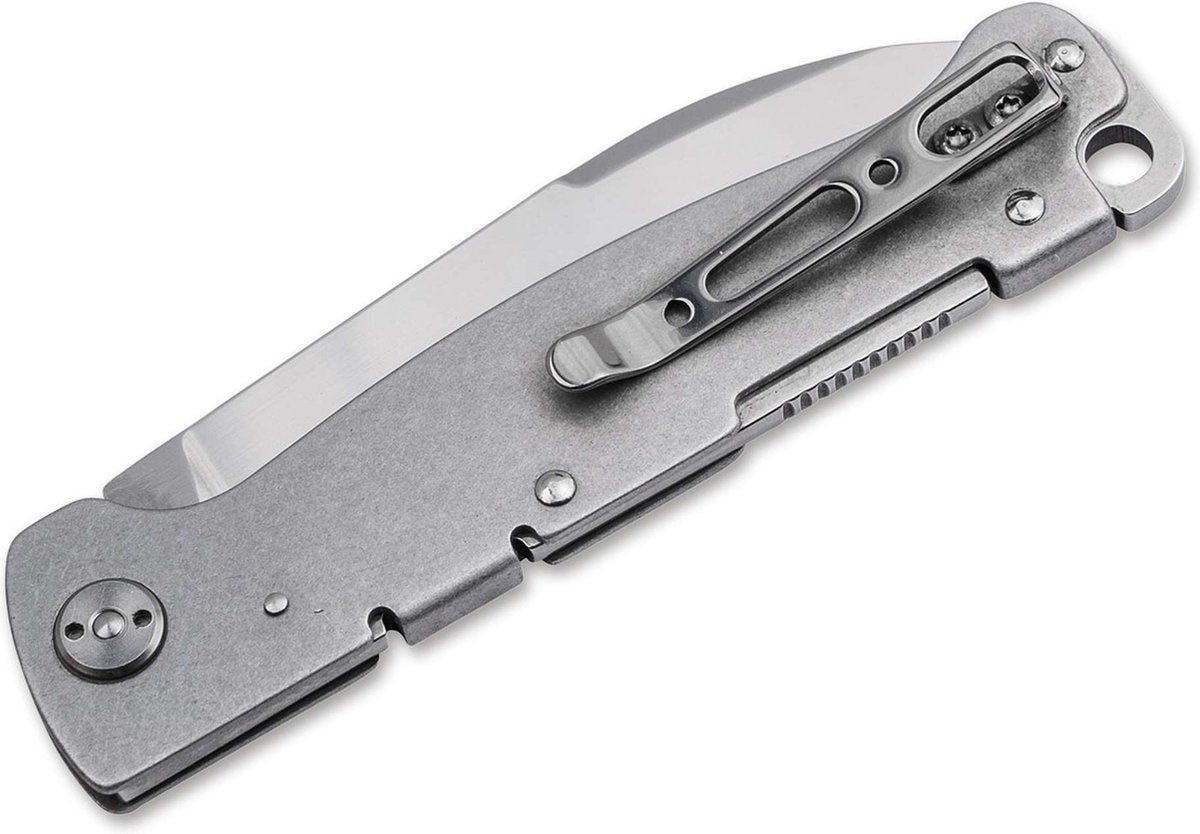Böker plus atlas backlock, drop point, stonewash