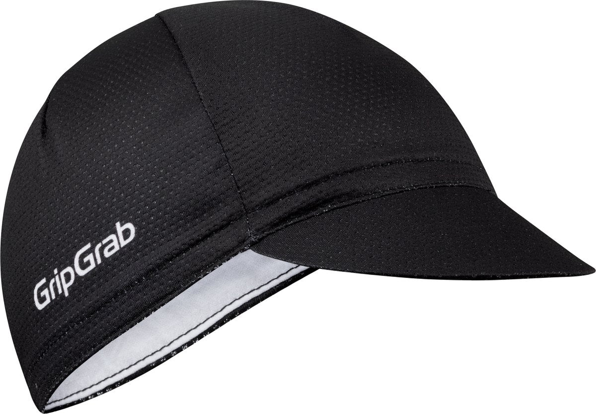 Gripgrab - lightweight zomer fietspet mesh cycling cap retro fietsmuts uv-bescherming helmmuts - zwart - unisex - maat m l (57-63 cm)