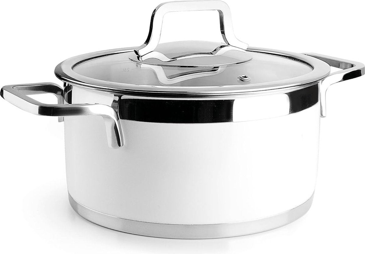 Marmite buffet Lacor avec couvercle - blanc - ø 16cm