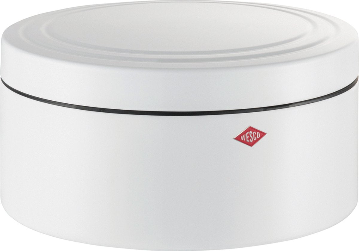 Boîte à pâtisserie Wesco Classic Line avec couvercle | 4 litres | métal - blanc mat | boîte à biscuits