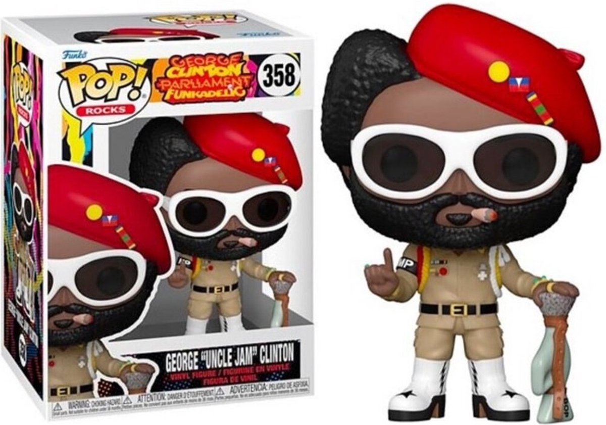 Funko-pop ! roches : George « Oncle Jam » Clinton Parliament Funkadelic