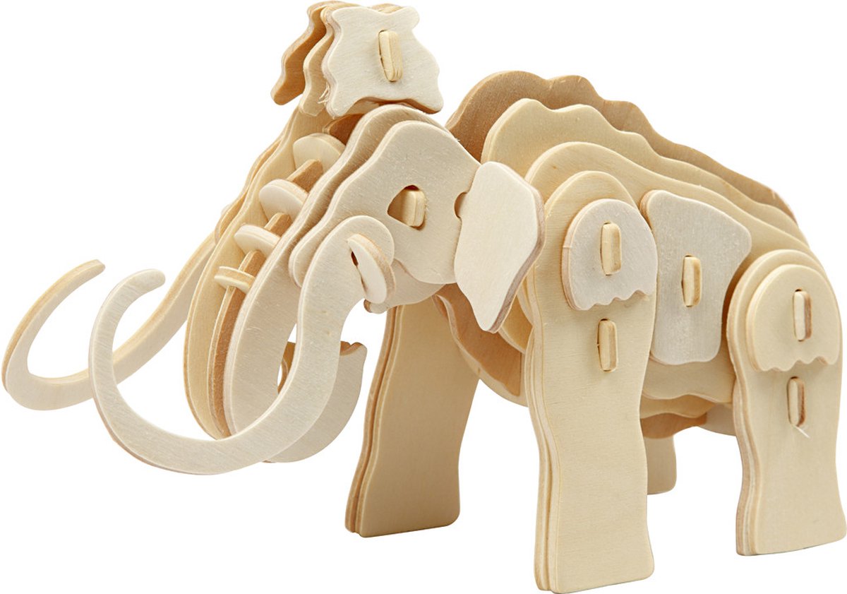 Creativ company Puzzle 3D, mammouth, dimensions 19x8,5x11 cm, 1 pièce