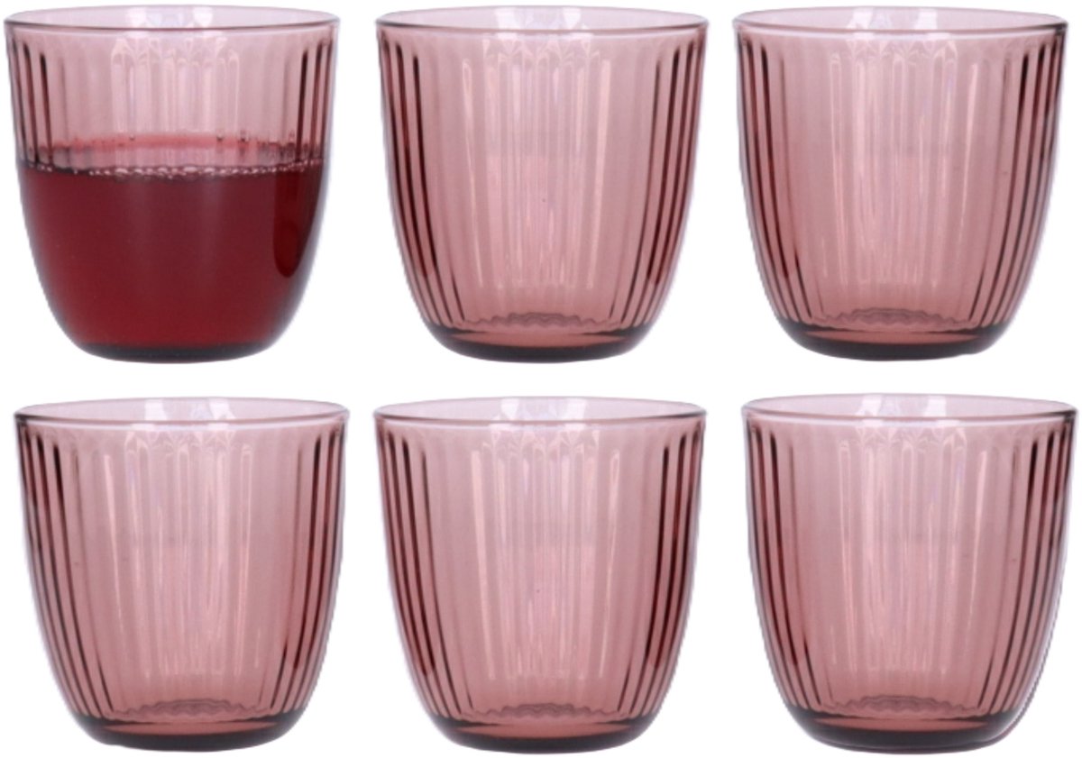Ligne de verre 29 cl rose lot de 6 bormioli rocco | 2 pièces