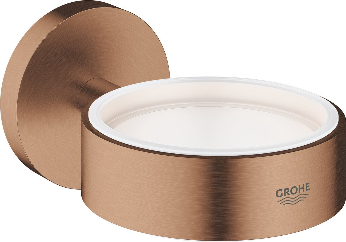 Support Grohe essentials pour distributeur de savon ou verre - montage mural - or coucher de soleil (bronze mat)