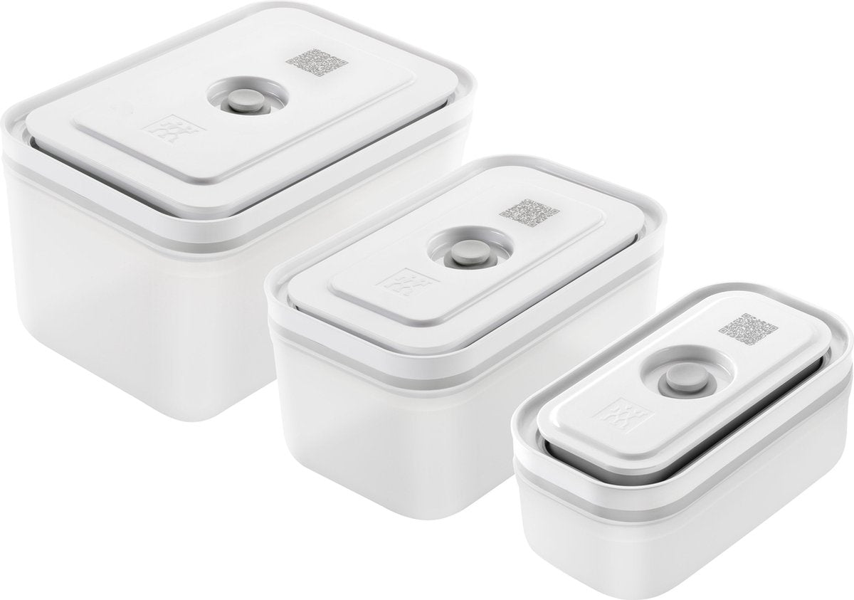 Récipients alimentaires sous vide Zwilling Fresh Save - boîtes de conservation - ensemble de 3 pièces - s 300 ml - m 900 ml - l 2000 ml - plastique