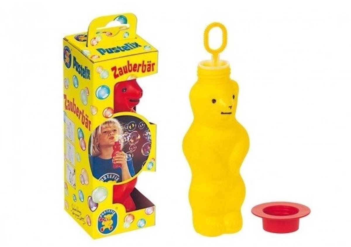 Souffleur de bulles Pustefix - ours magique - magie des bulles de savon - avec 180 ml de liquide - 3 ans