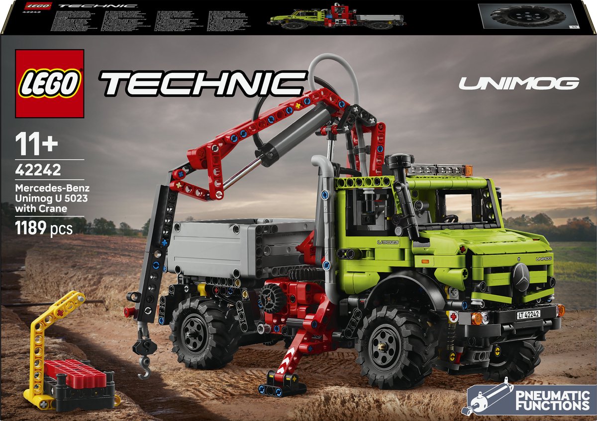 Lego Technic Mercedes-Benz Unimog U 5023 avec kit de construction de camion jouet grue pour enfants