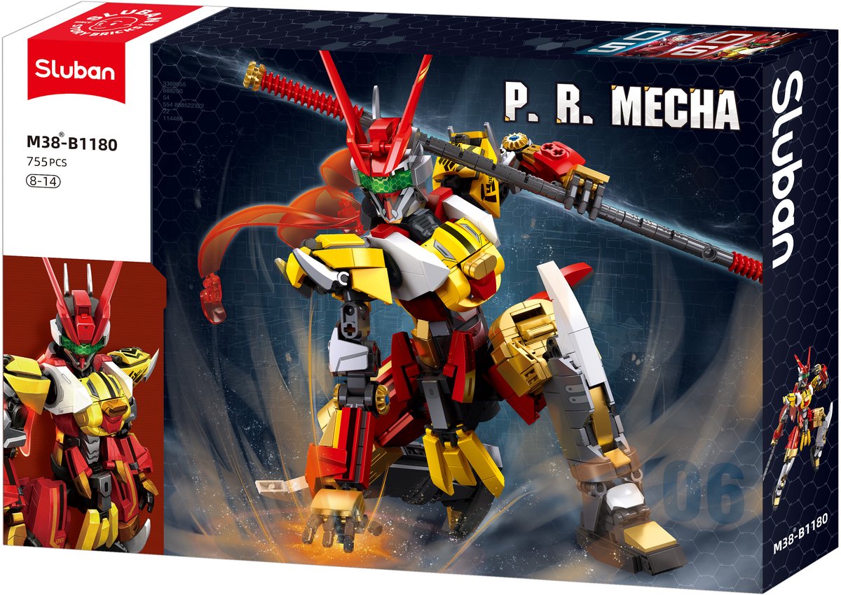 Sluban p.r. mecha cyber wukong jouets de construction pour enfants à partir de 12 ans - jouet de construction modèle de construction - boîte de construction avec 755 blocs de construction - m38-b1180