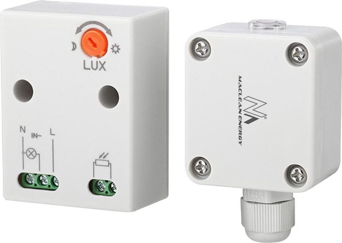 Maclean mce35 - interrupteur crépusculaire avec capteur externe max 3450w