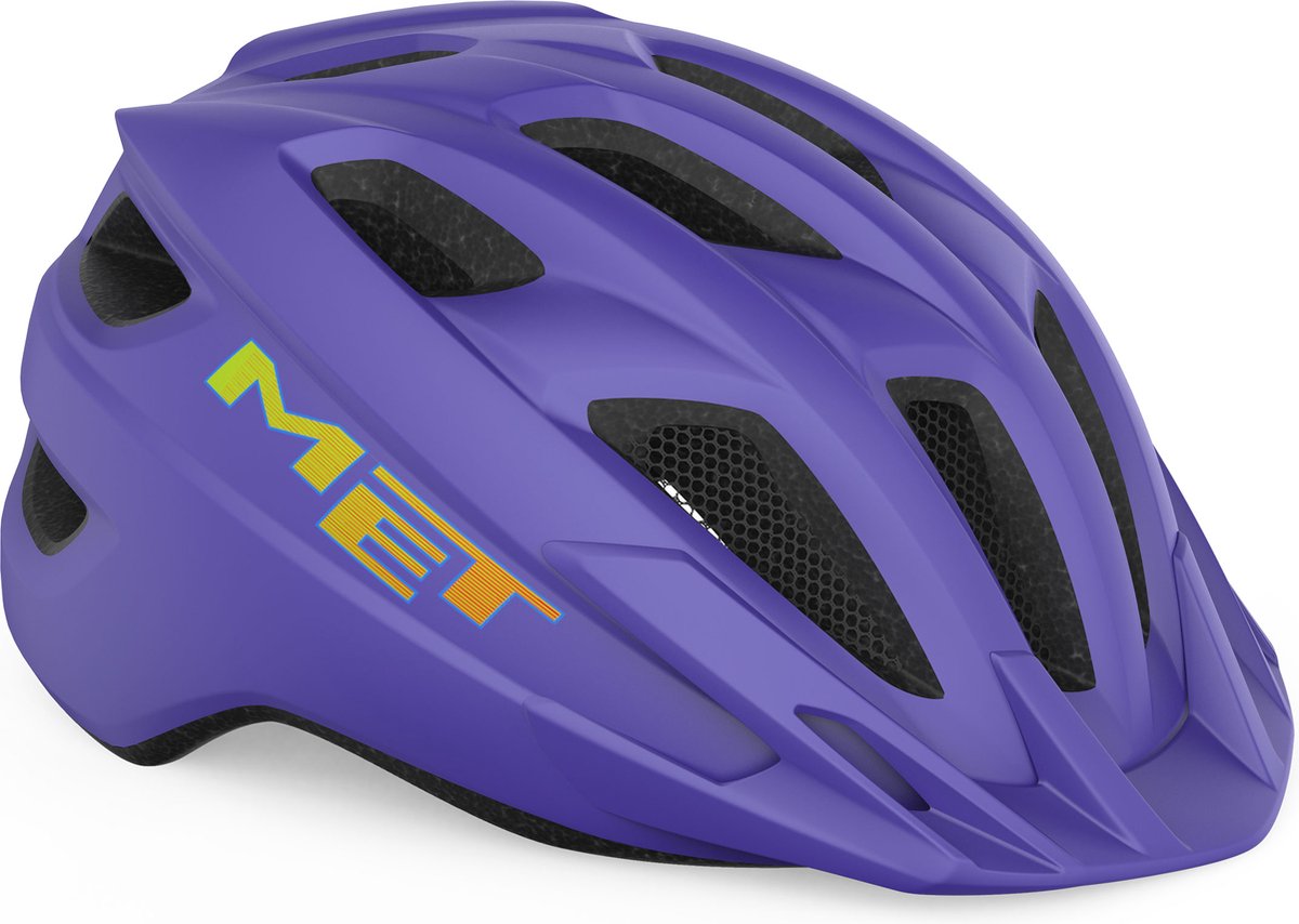 Avec crackerjack mips casque de vélo garçons filles - casque de vélo enfants - taille unique (52-57cm) - violet mat