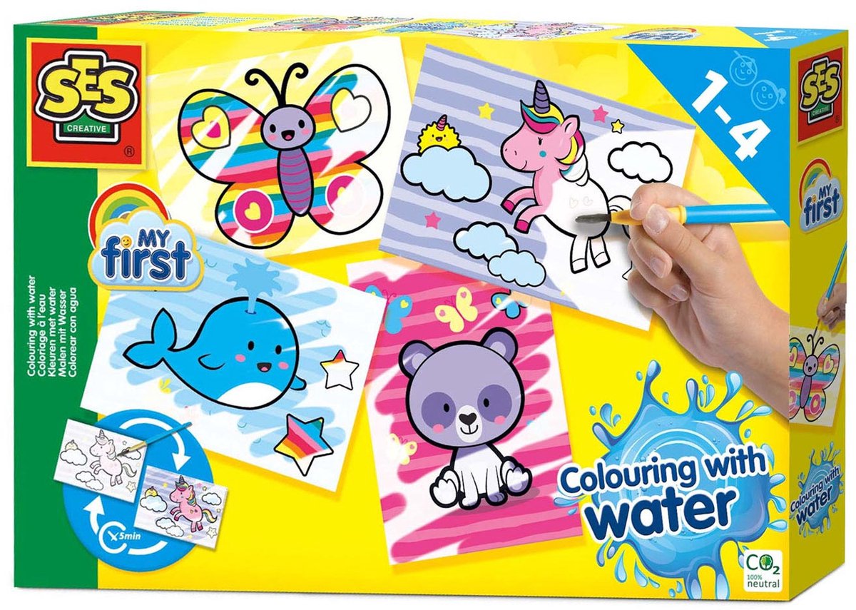 Ses créatives ses mes premiers coloriages à l'eau - animaux fantastiques