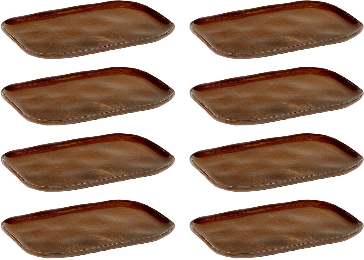 Serax - table merci la nouvelle - assiette l - marron ocre - 8 pièces