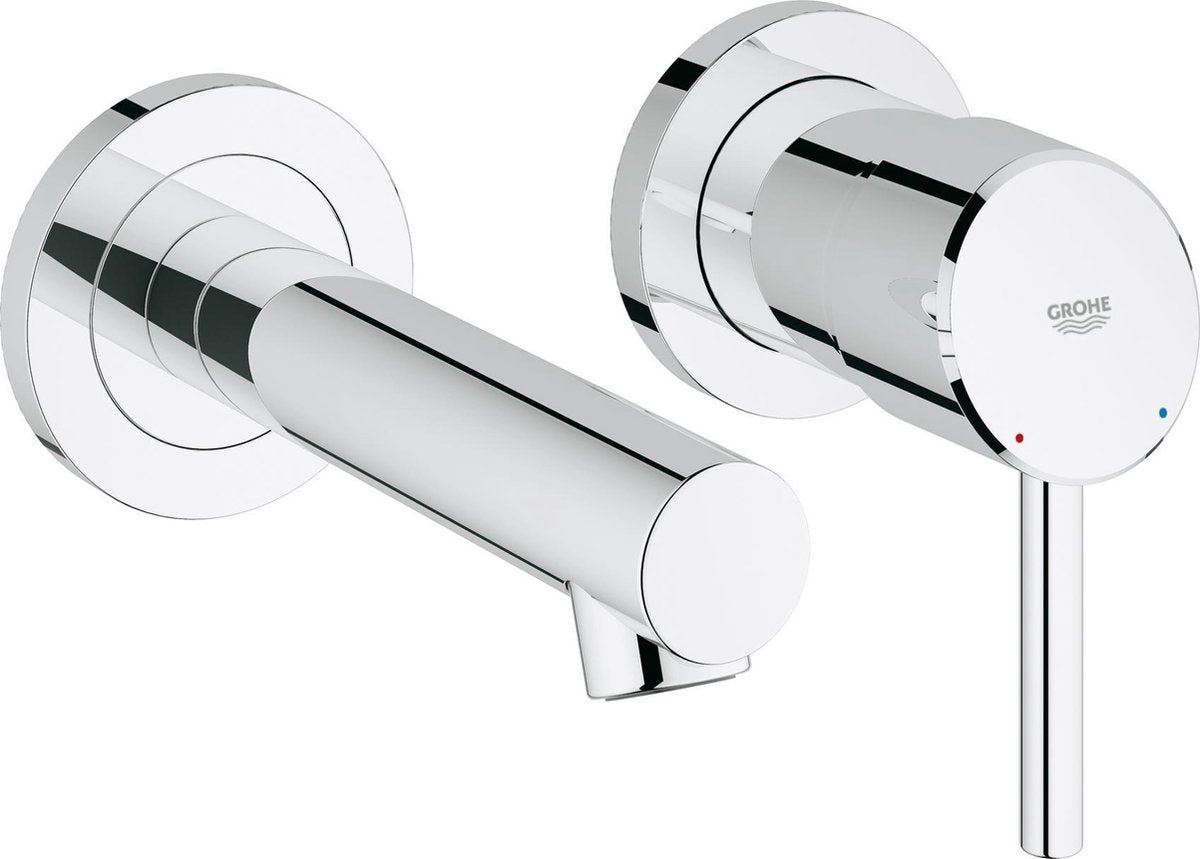 Robinet pour lavabo Grohe Concetto - ensemble fini - ensemble à encastrer exclusif - chrome
