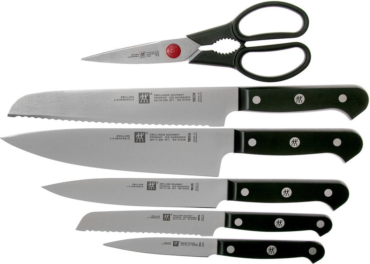 Zwilling gourmet knife block 6-piece - with kis technology - ash wood