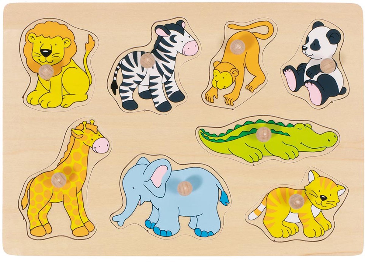 Goki Wooden Nick Puzzle Animaux sauvages