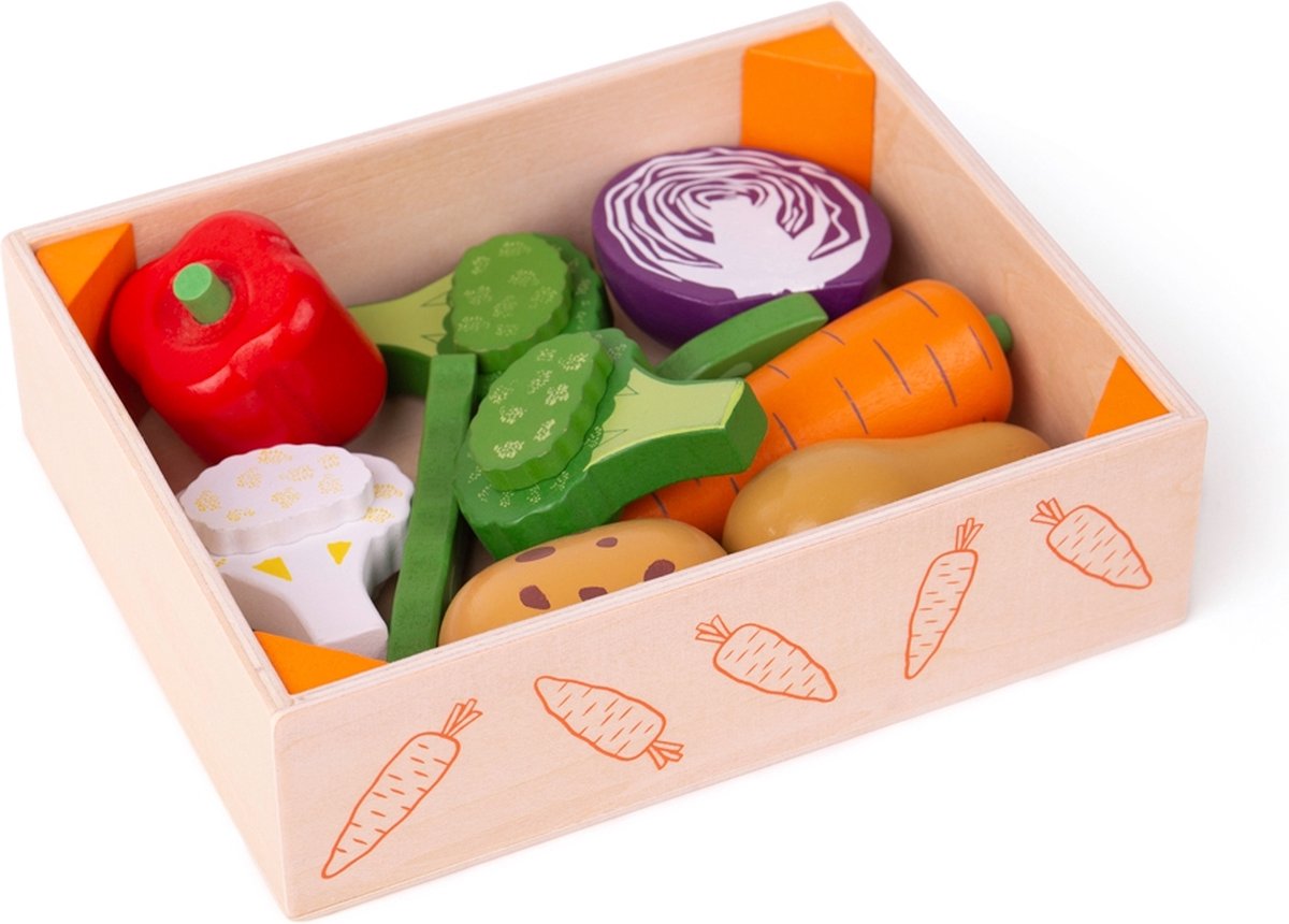 Jouets Bigjigs - boîte à légumes en bois