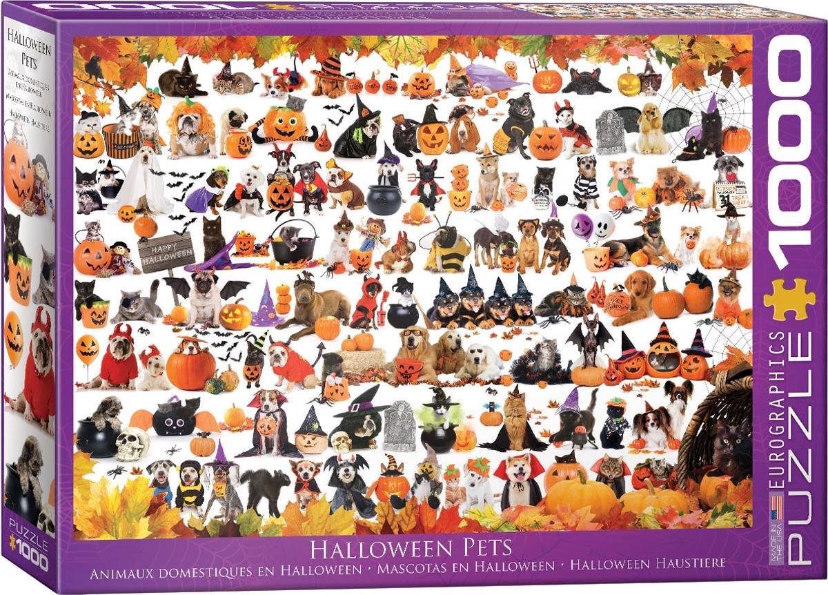 Puzzle Eurographics Puzzle animaux d'Halloween 1000 pièces en carton.