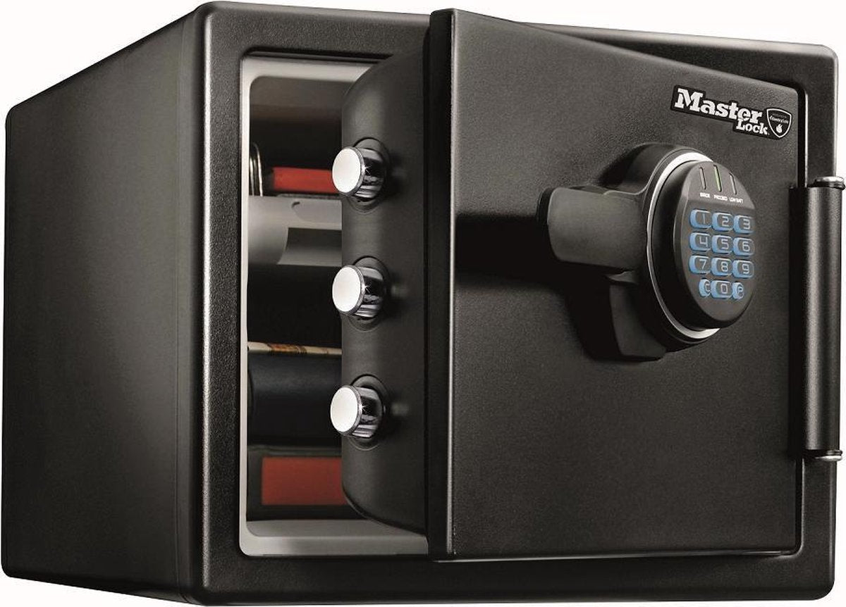 Coffre-fort Masterlock - coffre-fort ignifuge - serrure à combinaison - coffre-fort ignifuge - 34,8 x 41,5 x 49,1 cm - noir