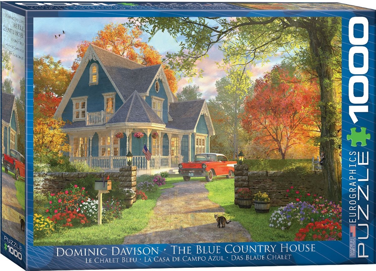 Eurographics - la maison de campagne bleue - dominic davison - 1000 pièces 68×48cm (l×h) - puzzle