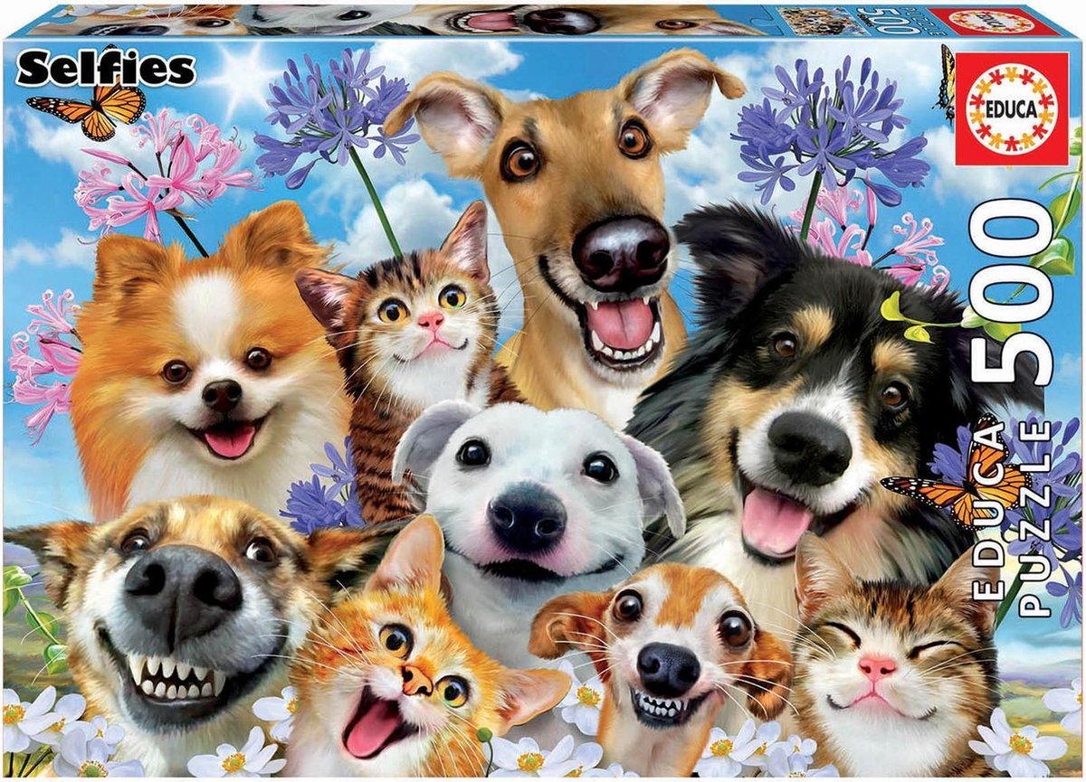 Educa - puzzle - selfie amusant au soleil - 500 pièces - puzzle