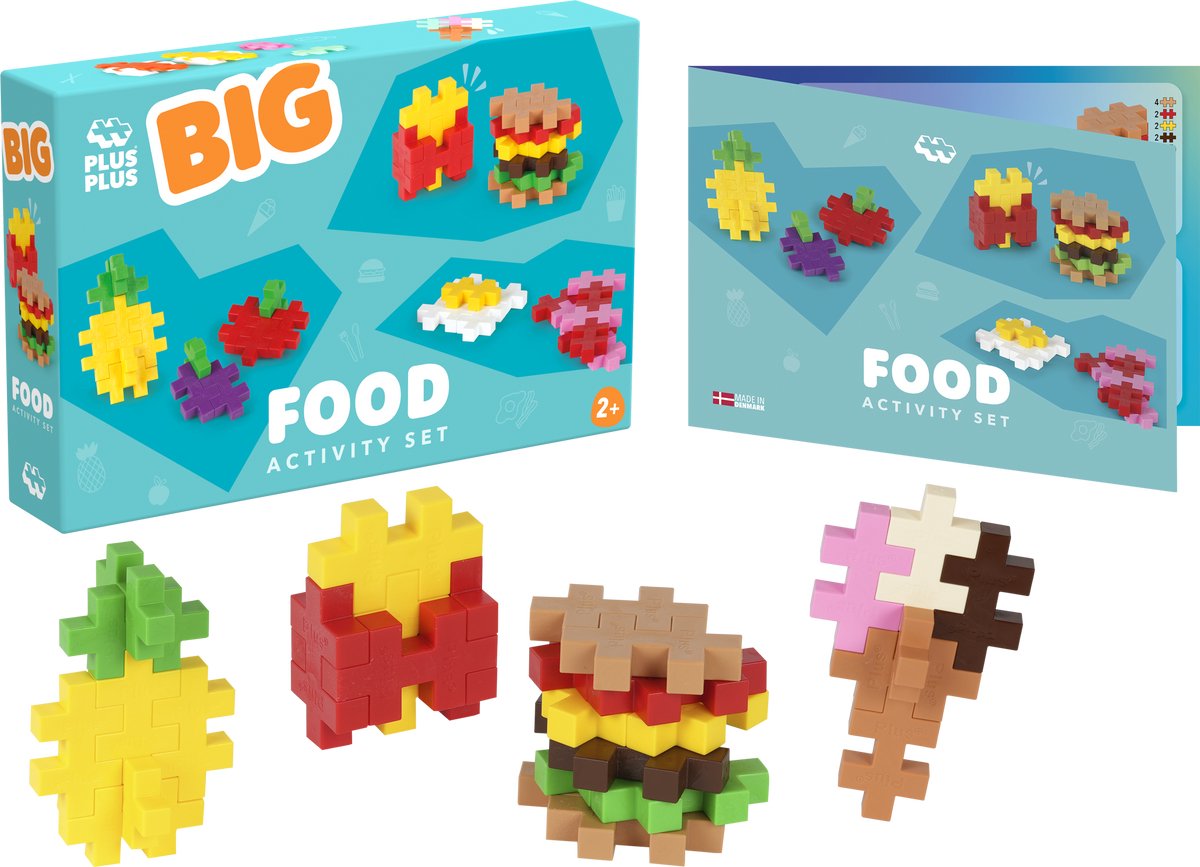 Plus-plus grande activité - préparez vos propres collations - 3993 - jouets de construction - jouets de construction - ensemble de 50 blocs de construction - à partir de 1 an