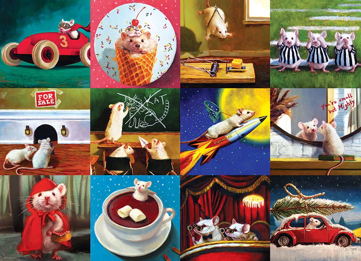 Eurographics - souris drôles - Lucia Heffernan - 1000 pièces 68×48cm (l×h) - puzzle