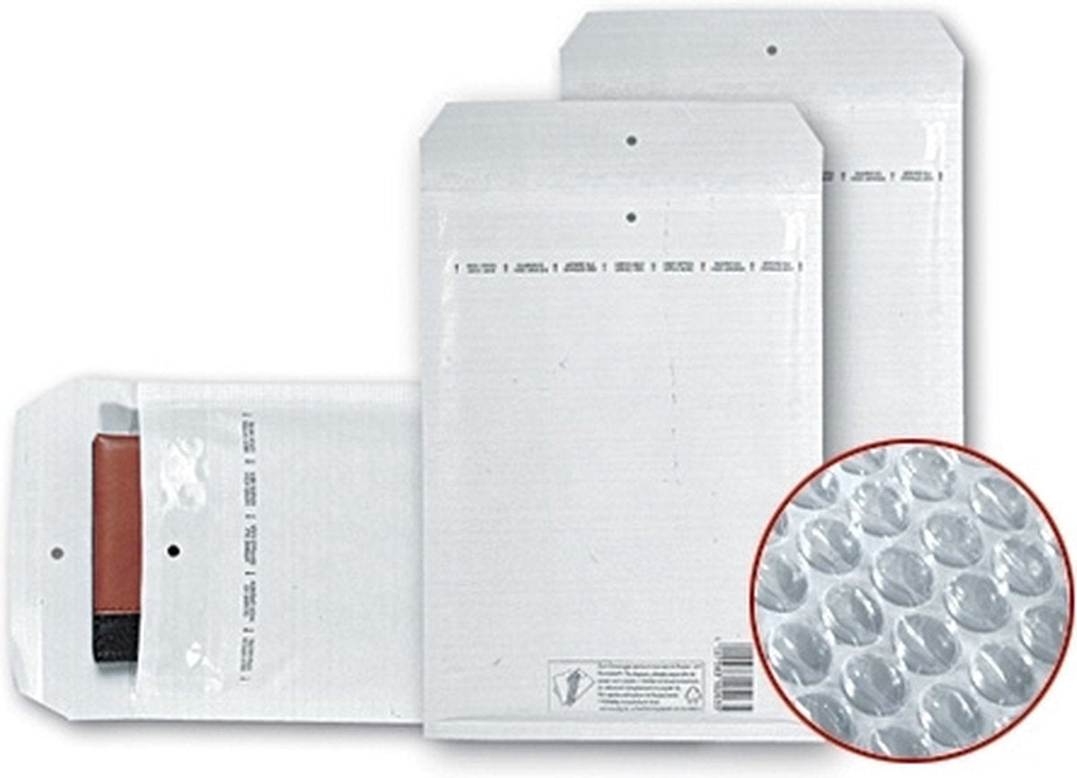 Enveloppe à bulles sans marque sans marque type b 12 : 120x215 blanche 200 pièces