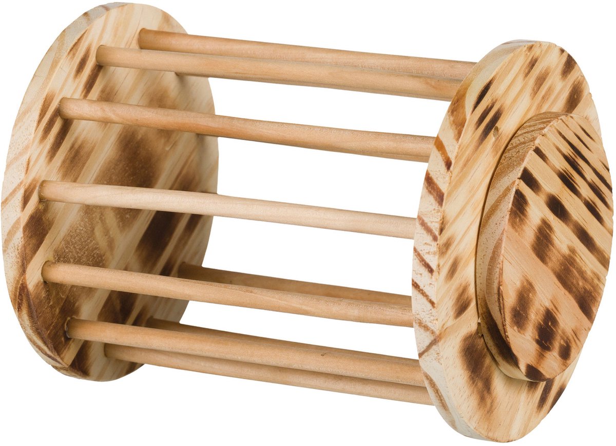 Râtelier à foin Trixie avec couvercle en bois flammé