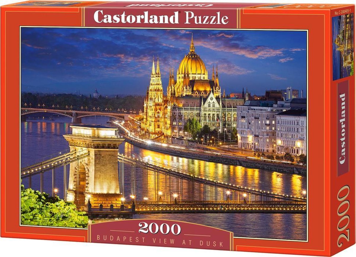 Castorland Budapest vue au crépuscule – puzzle – 2 000 pièces – finition satinée – ajustement parfait – qualité européenne