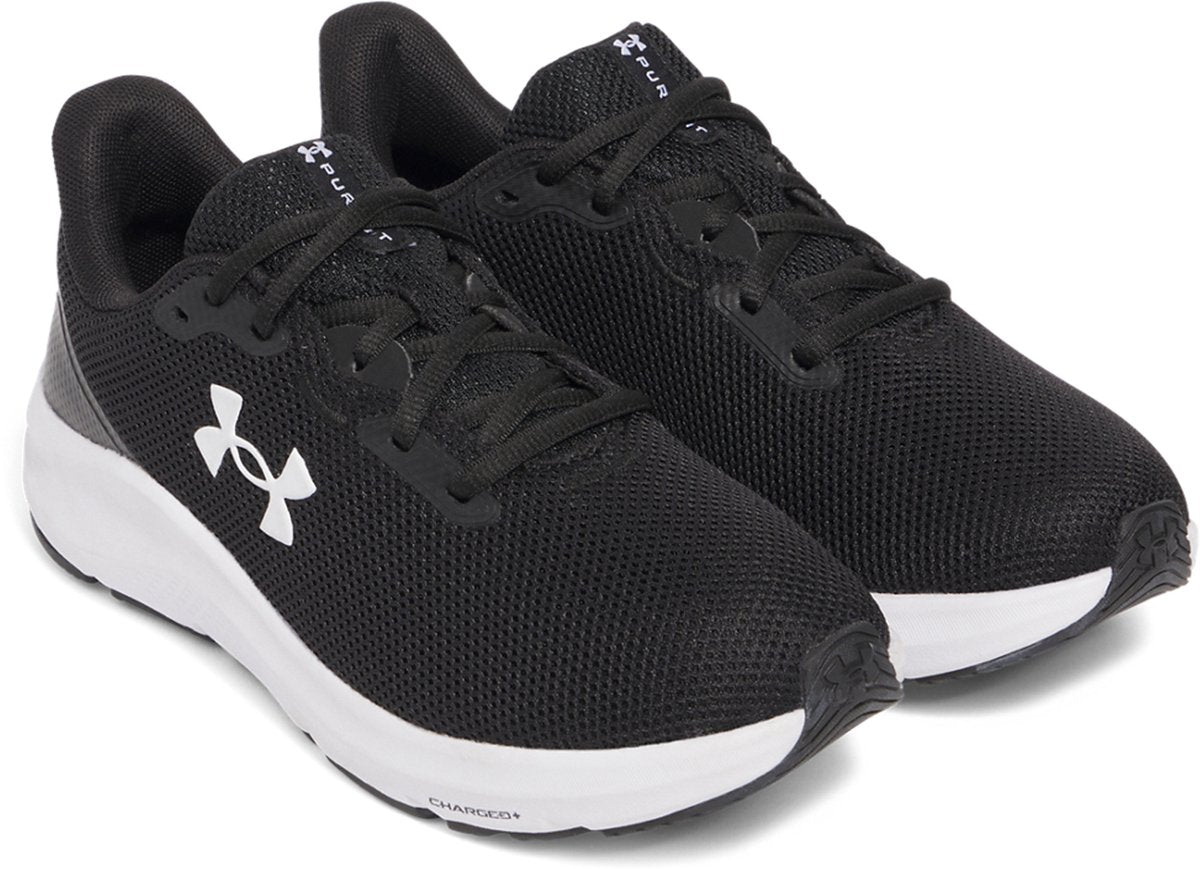 Under Armour UA W Charged Pursuit 4 Chaussures de sport pour femme - Noir - Blanc