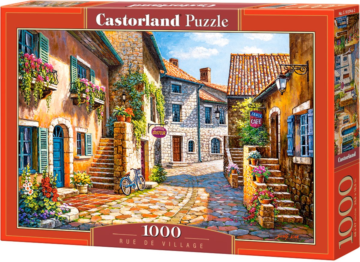 Selecta castorland puzzle rue de village, 1000 pcs.