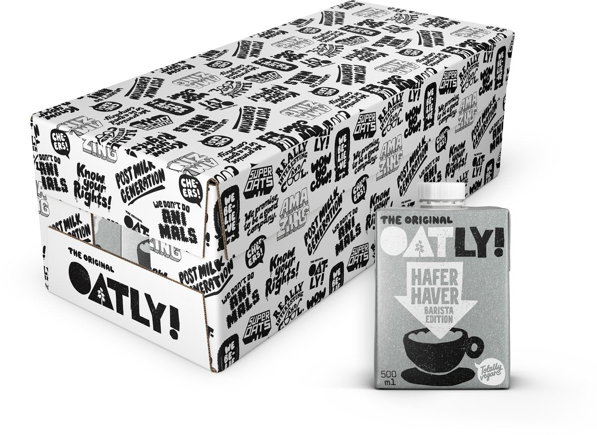Ouah ! oatly oats barista edition - 10 pièces - (5l) - lait végétal longue conservation - barista 0,5l - pack économique
