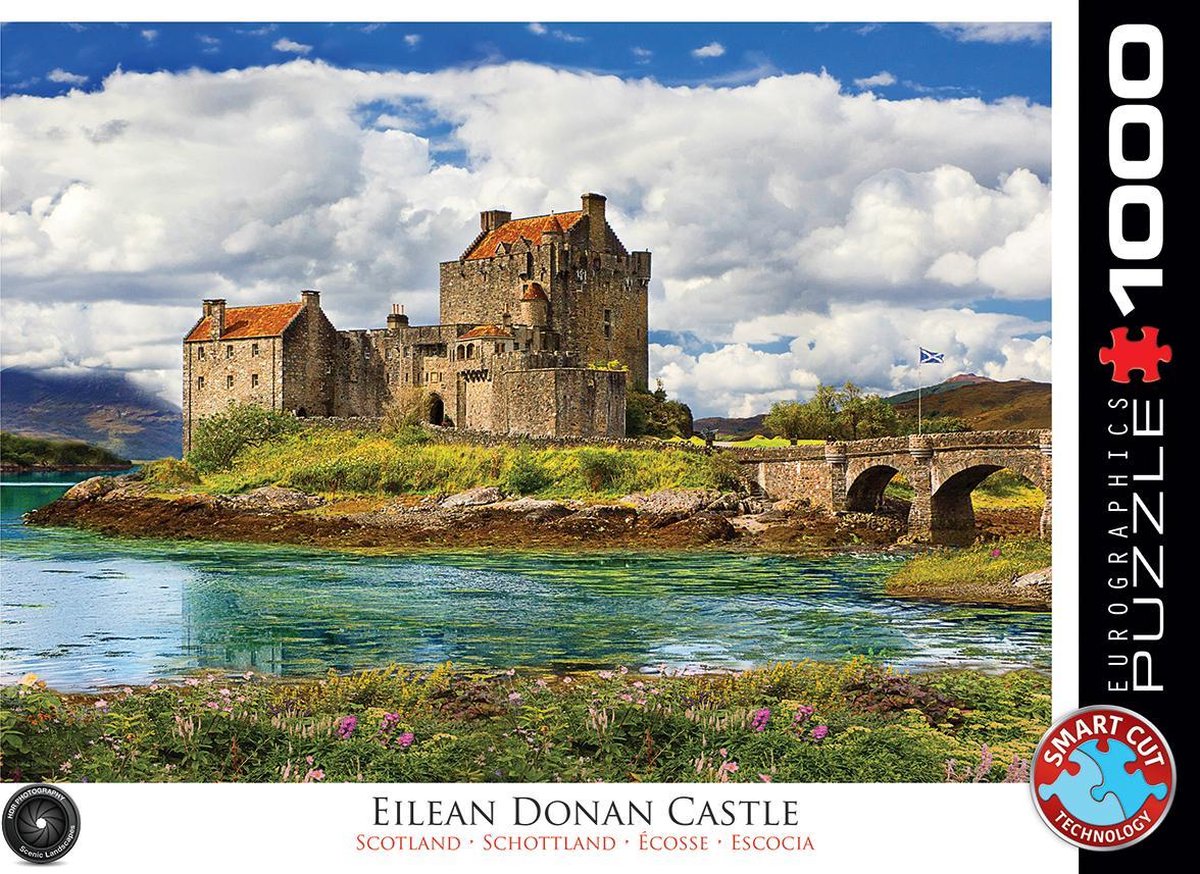 Eurographics - Château d'Eilean Donan, Écosse - 1000 pièces - Puzzle photographie HDR