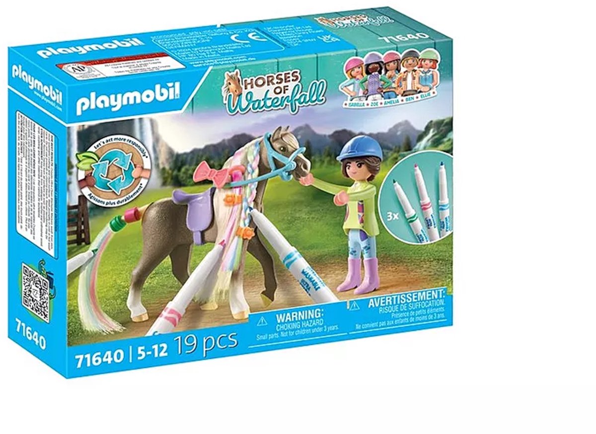 Playmobil chevaux de cascade cheval set avec feutres - 71640