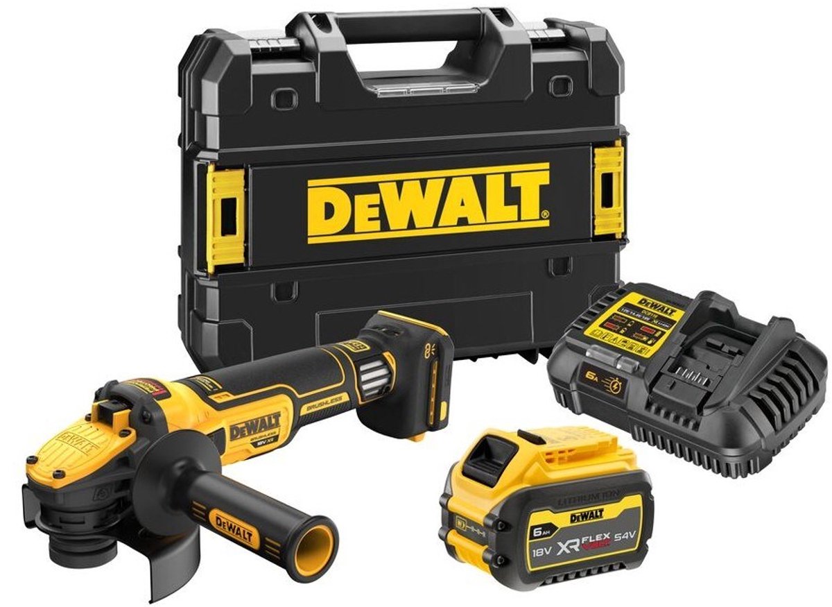 Dewalt dcg409vst1 meuleuse d'angle à batterie 125mm 18v xr flexvolt avantage 6,0ah en tstak