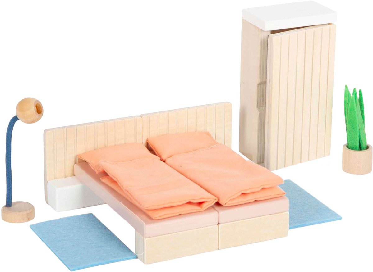 Small foot - chambre à coucher de meubles de maison de poupée en bois