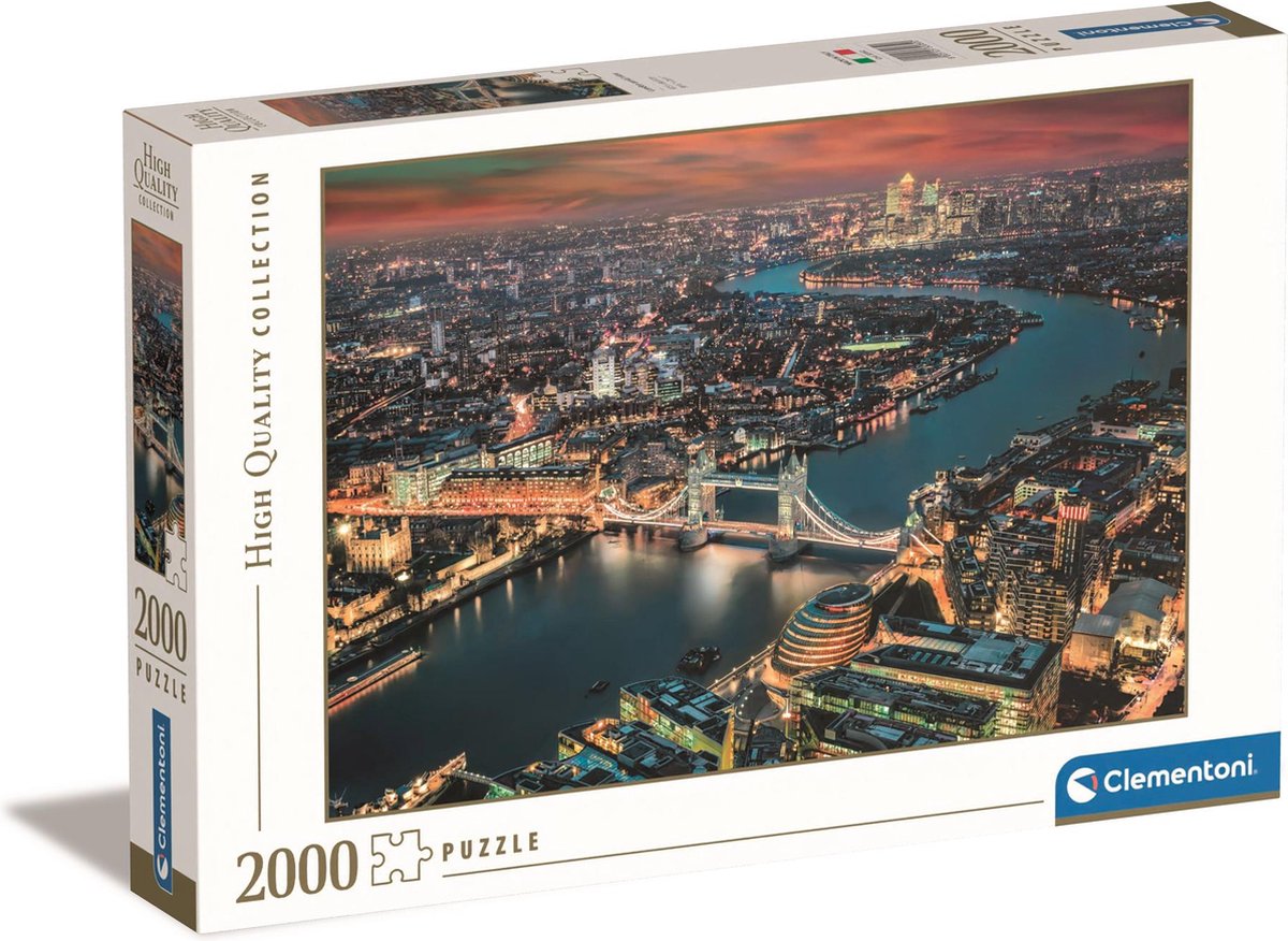 Clementoni - puzzle - 2000 pièces - vue aérienne de Londres - puzzle pour adultes - collection de haute qualité