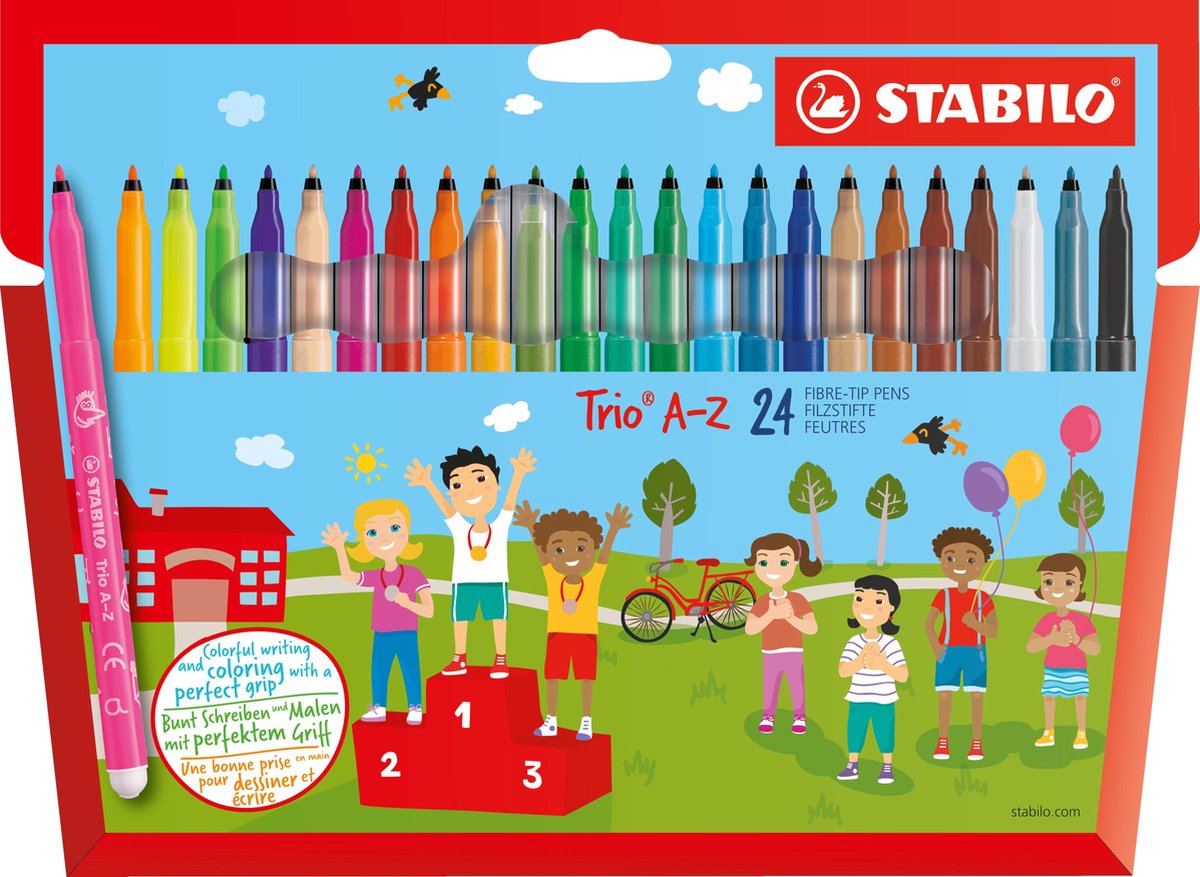 Stabilo trio a-z - feutre - lot de 24 pièces