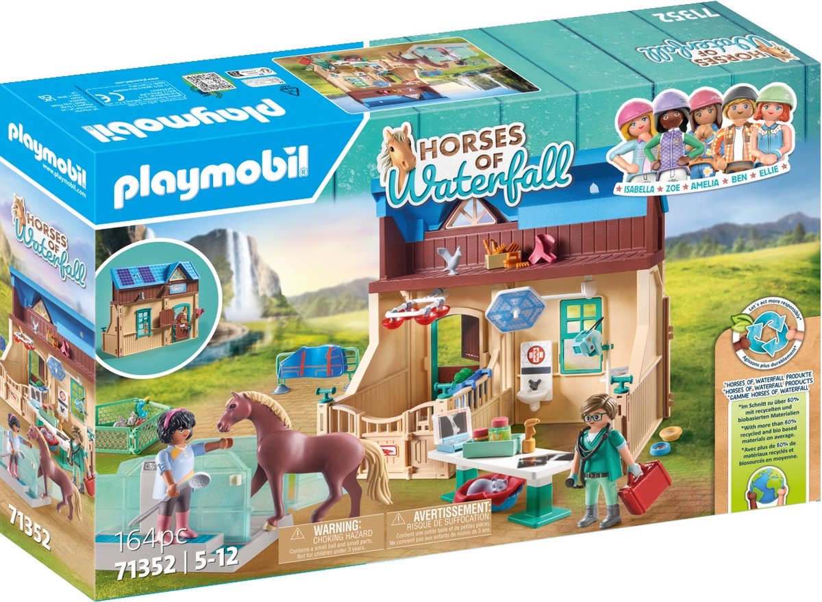 Playmobil Horses ou cascade de thérapie de chevaux Pratique vétérinaire 71352